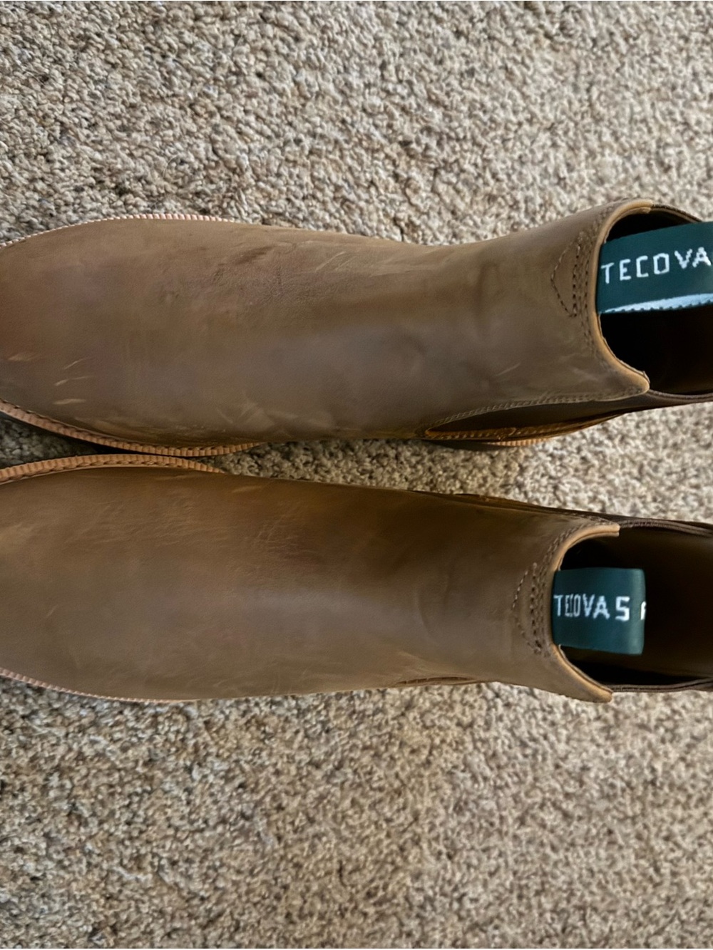 Tecovas Men's Chelsea Boots in Brown Suede - Picture 2 of 6